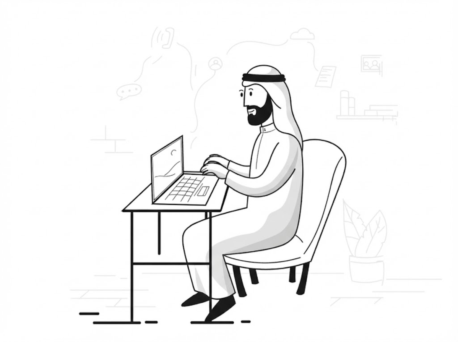 Contact illustration